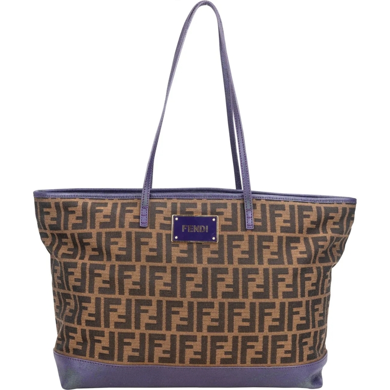Fendi Schultertasche Fendi FF Monogram Zucca Shopper Bag mehrfarbig