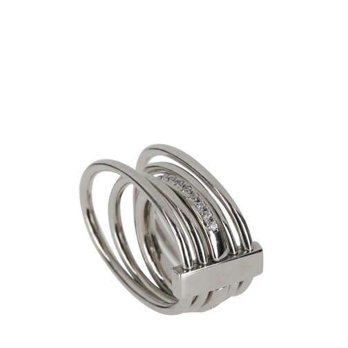 Panconesi Ring Solar Crystal Ring Silver