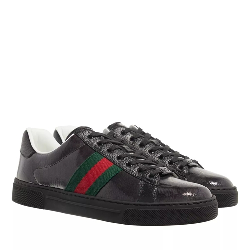 Gucci Ace Sneaker With Web Black Low-Top Sneaker