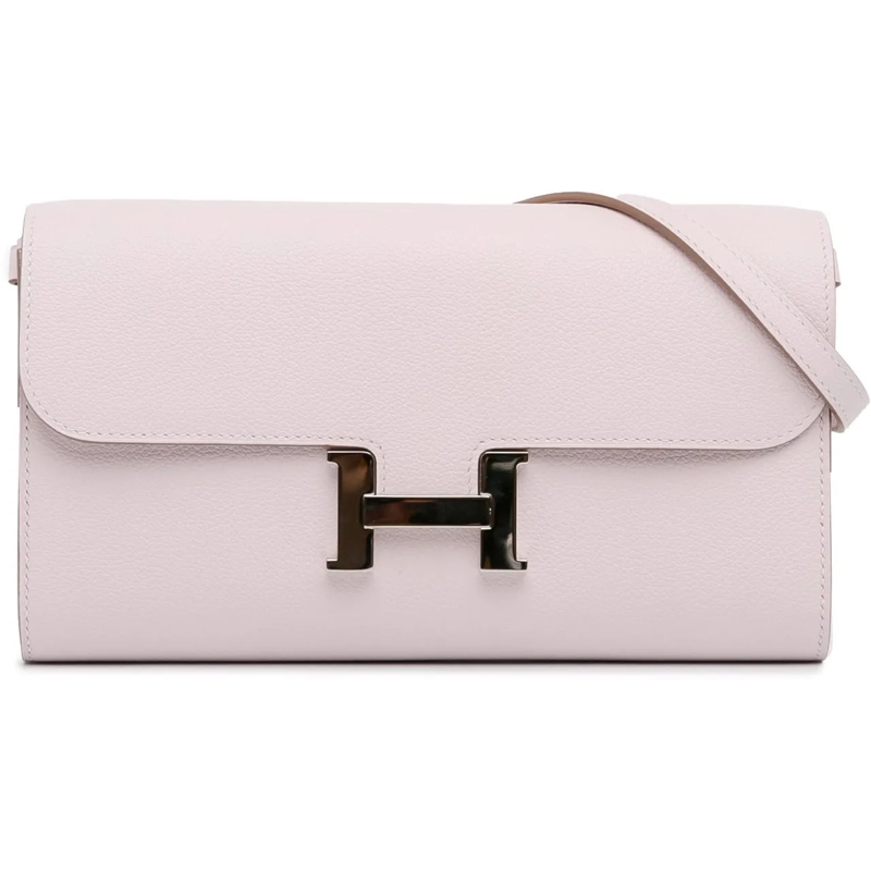 Hermès Schultertasche Evercolor Constance To Go Wallet rose