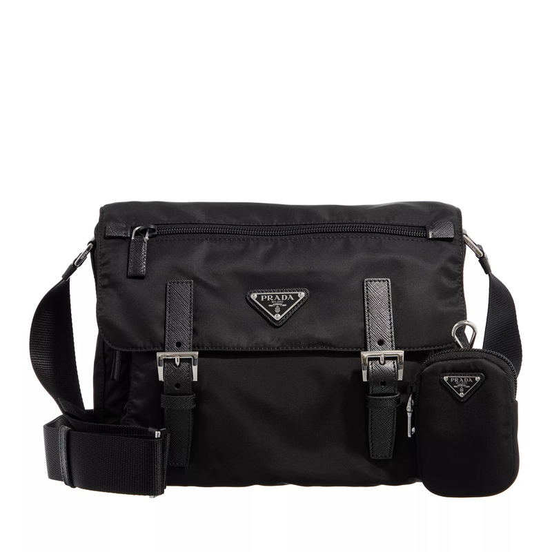 Prada Messenger Bag Pattina Vela schwarz