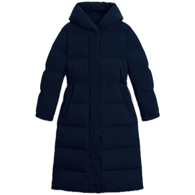 Woolrich Parka Cloud Madison Long Coat Melton Blue blau