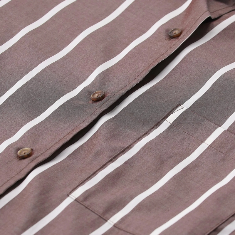 Rag & Bone Bluse Gestreifte Hemdbluse braun(Image 3)