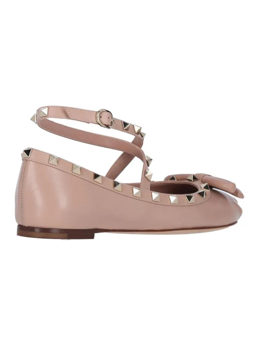 Thumbnail - Valentino Garavani Loafer - Ballerina Rockstud - Gr. 39 (EU) - in Rosa - für Damen