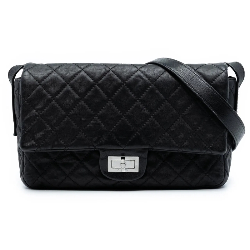 Chanel Sac à bandoulière Quilted Calfskin Reissue 2.55 Easy Messenger Flap schwarz