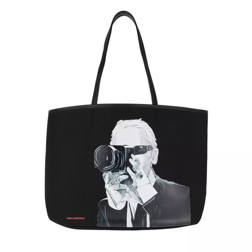 Karl Lagerfeld Legend Photographer Tote Bag Black Sac à provisions