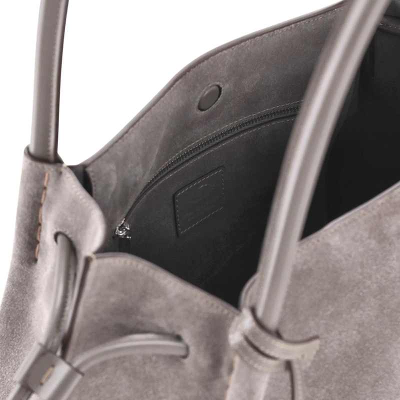Tod's Crossbody Bag Tasche aus Veloursleder grau(Image 5)