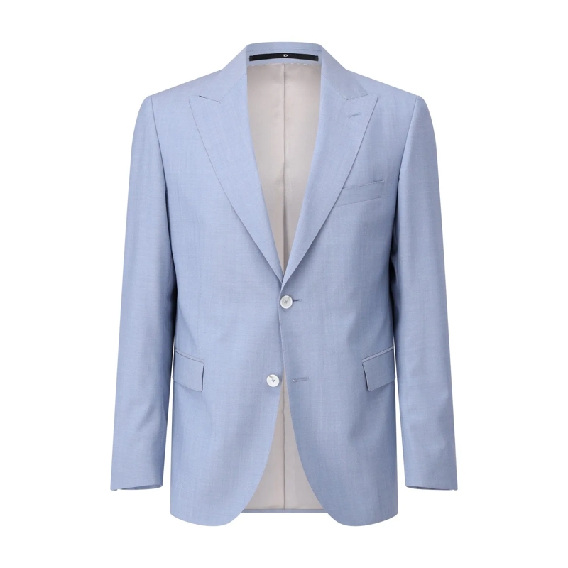 Dressler Anzugjacke Sakko Safir aus Schurwolle Hellblau