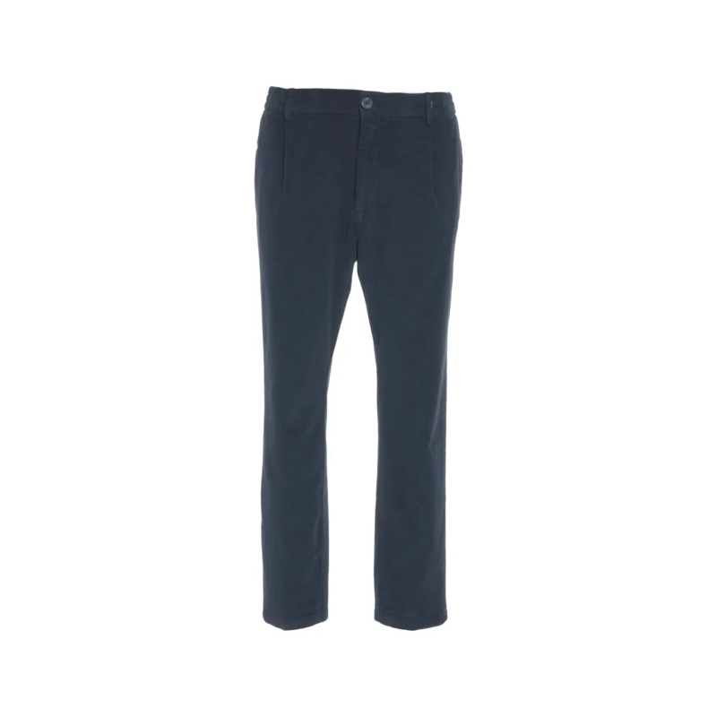 Cruna Chino Fine Corduroy Chino Pants With Hidden Zipper Black