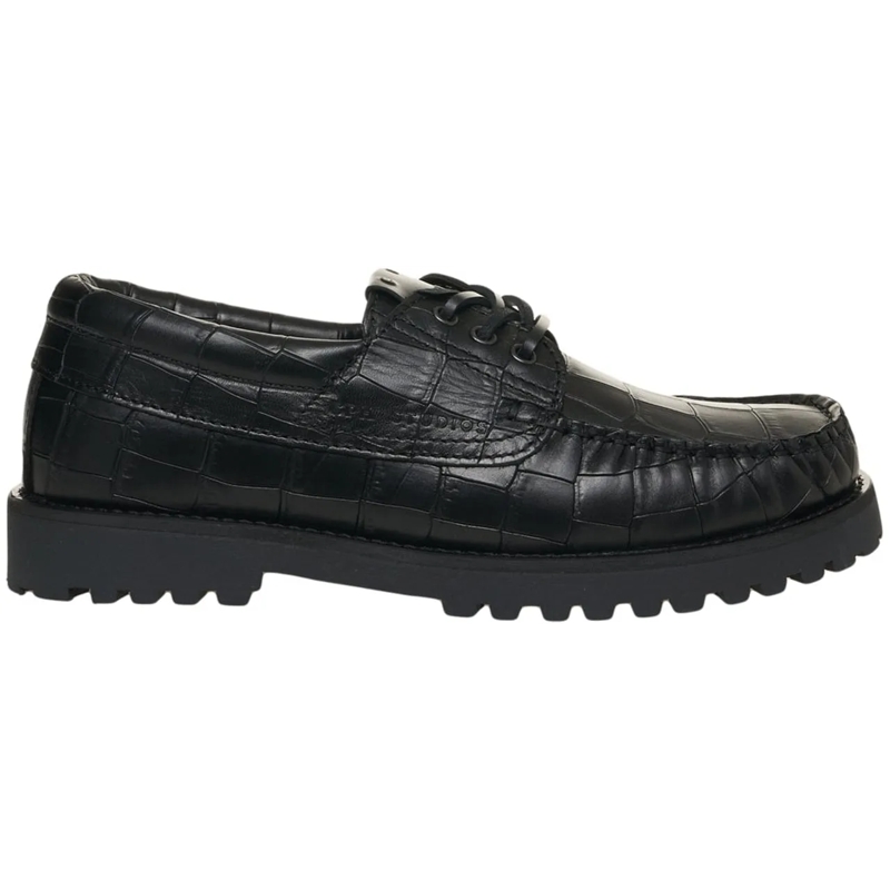 Copenhagen Low-Top-Sneaker Lace-up shoes in croco look schwarz
