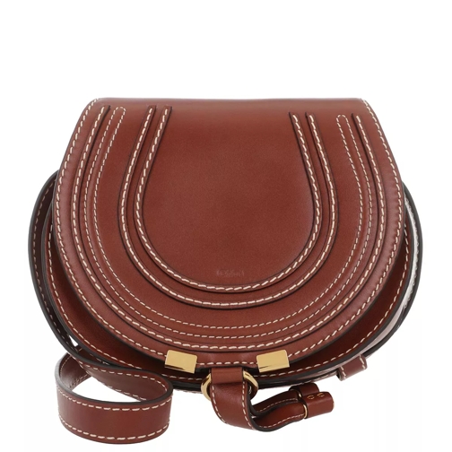 Chloé Marcie Shoulder Bag Leather Brown Saddle Bag
