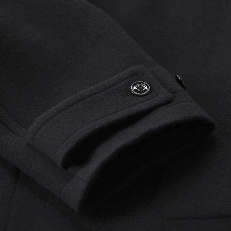 Lemaire Wintermantel Mantel aus Wolle schwarz(Image 5)