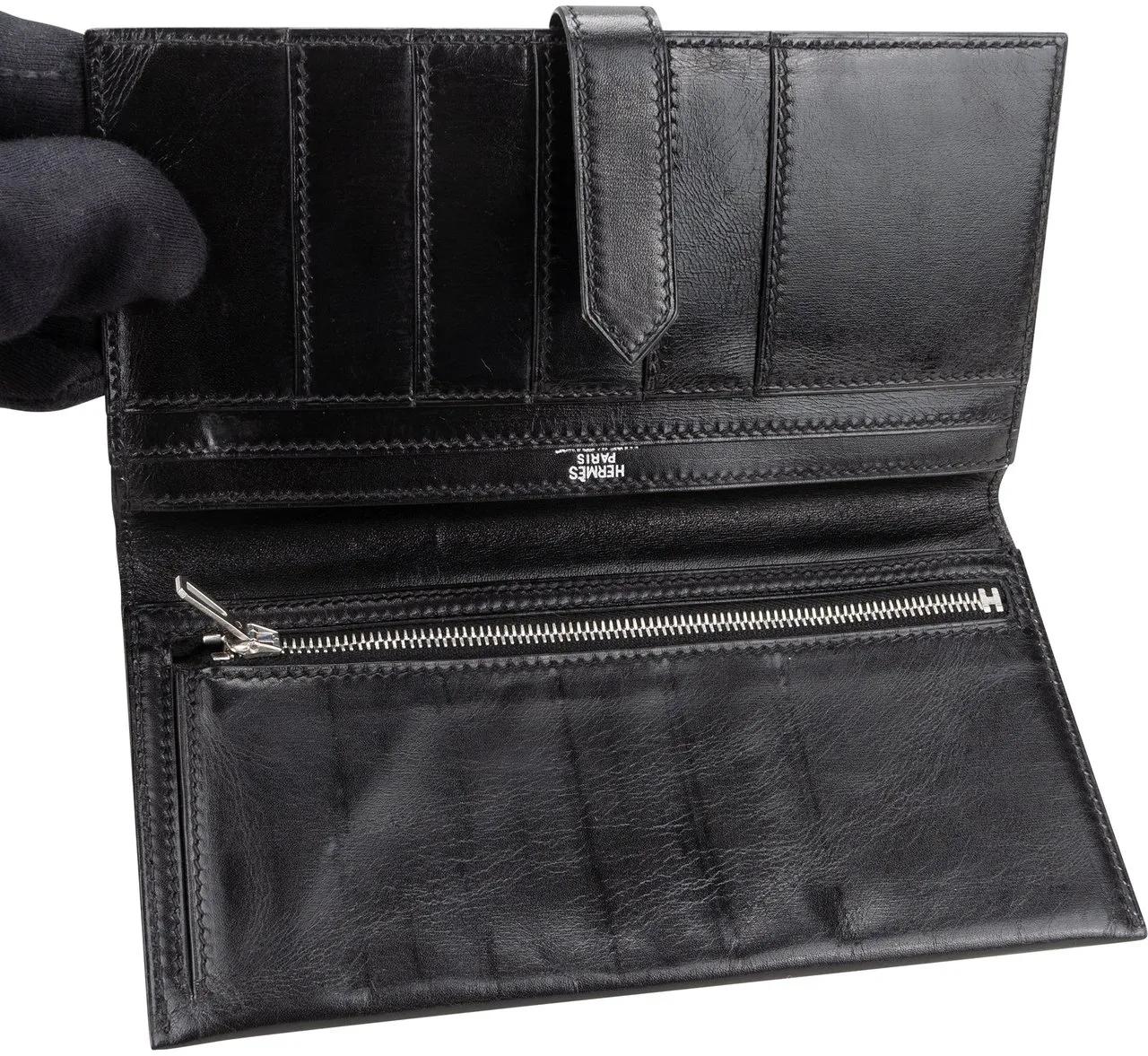 Thumbnail - Hermès Portemonnaie - Hermes Calfskin Bearn Soufflet Bifold Wallet - Gr. unisize - in Bunt - für Damen