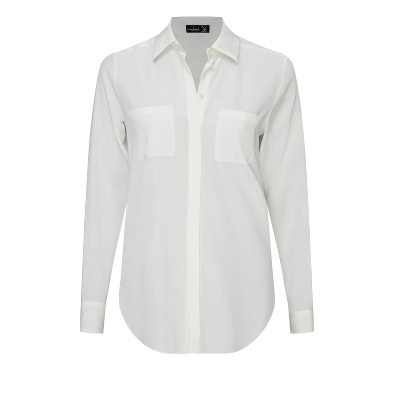 VAN LAACK Bluse Bluse Modern Fit Uni beige