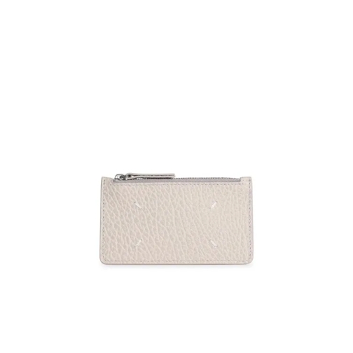 Maison Margiela Ivory Leather Cardholder Neutrals Kartenhalter