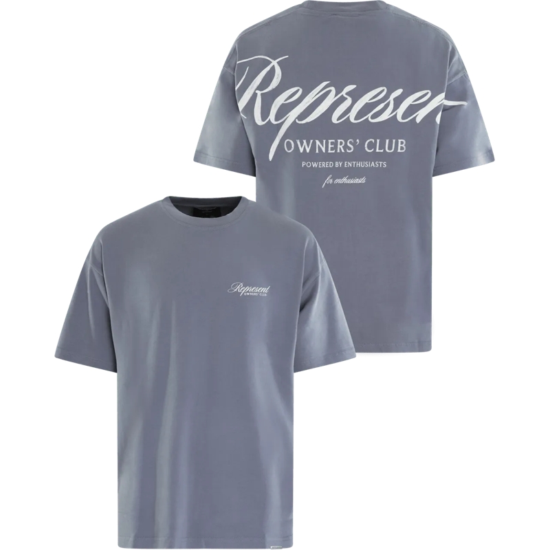 Represent T-Shirt Heren Owners Script T-Shirt Blauw blau