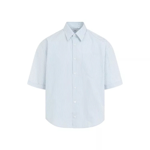 AMI Paris Boxy Fit Light Blue Cotton Shirt Blue 