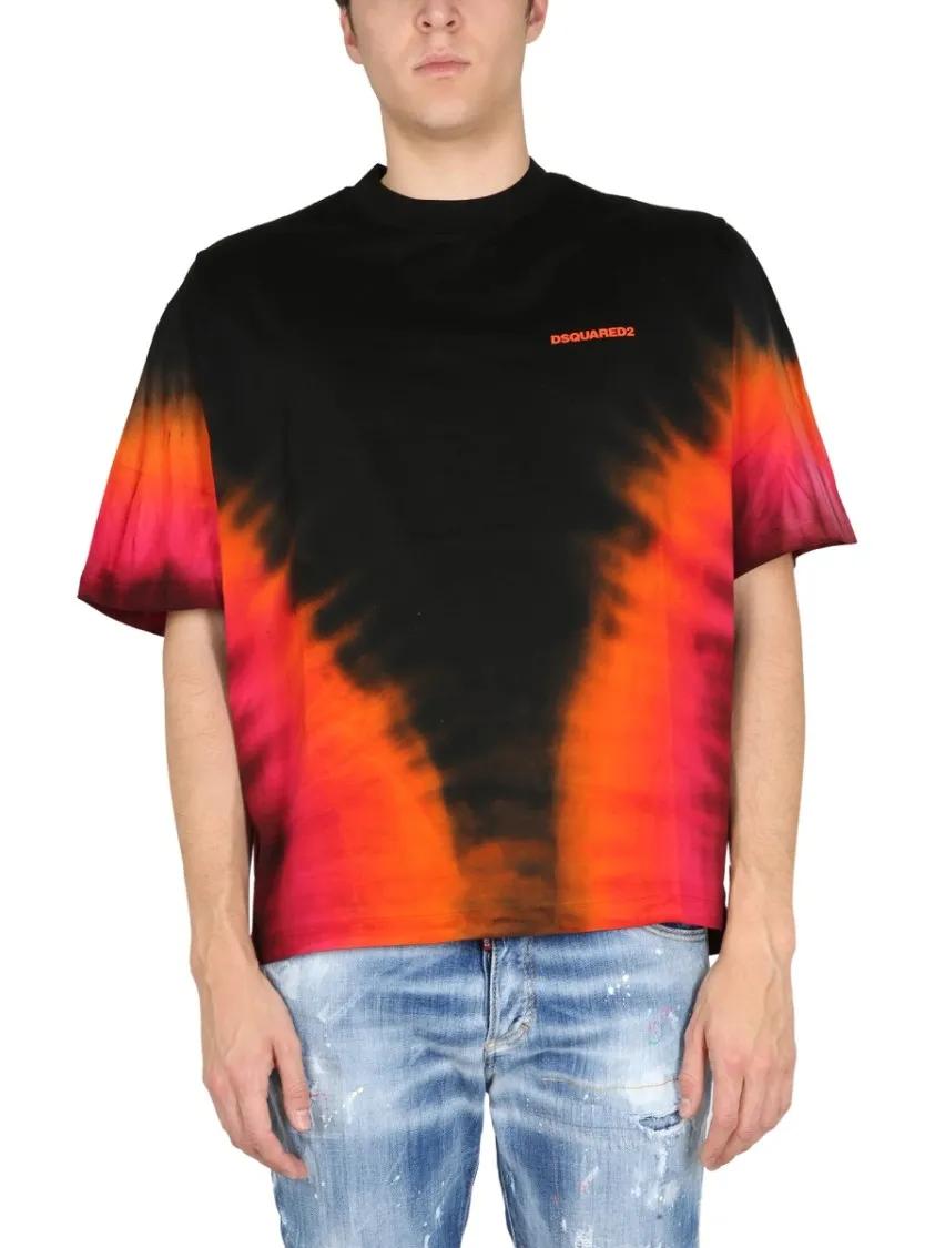 Thumbnail - Dsquared2 - "D2 Flame" T-Shirt - Größe S - schwarz