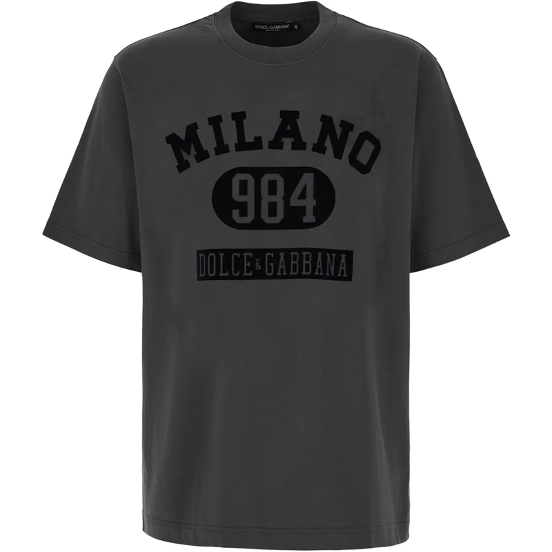 Dolce&Gabbana T-shirt Dolce&gabbana Charcoal cotton t-shirt schwarz