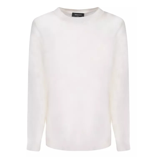 Fabiana Filippi Mesh Shoulders Sweater White 