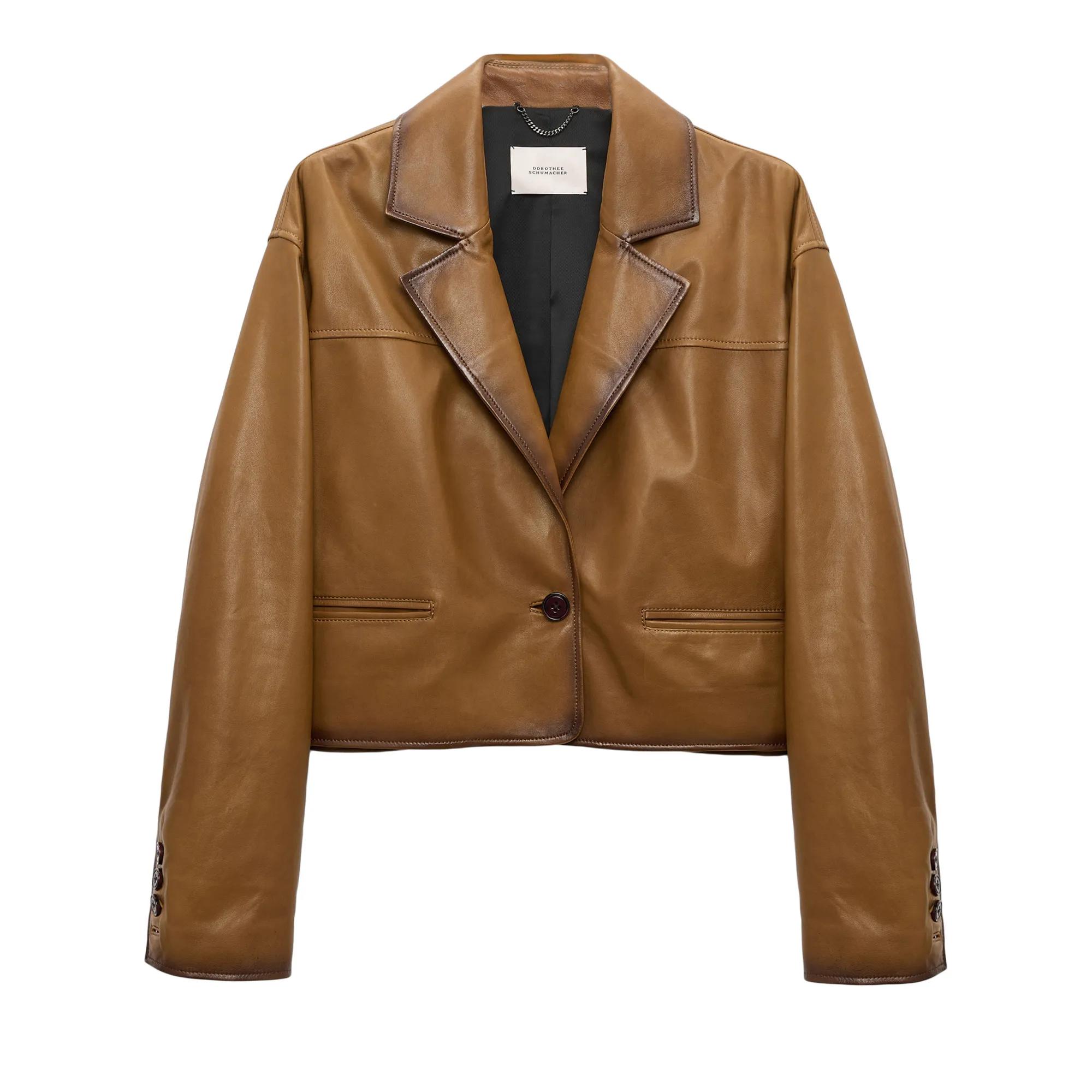 Thumbnail - Dorothee Schumacher - SLEEK STATEMENT II jacket - Größe 38 - braun