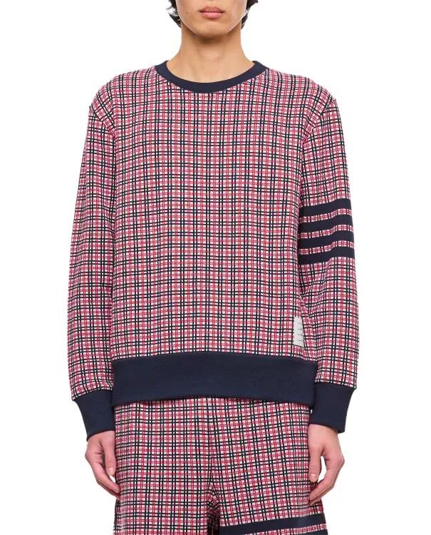 Thom Browne - 4 Bar Cotton Crewneck Sweatshirt - Größe 2 - pink