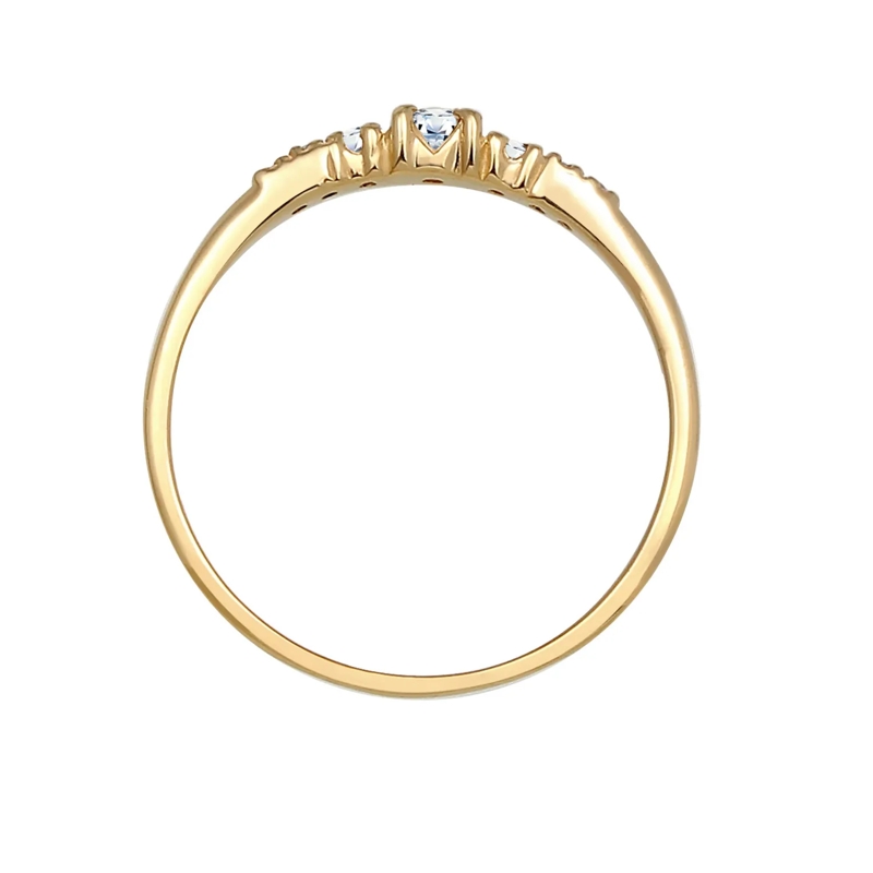 Elli Diamantring Ring Verlobungsring Diamanten (0.11 ct) 585 Weißgo gold(Image 7)