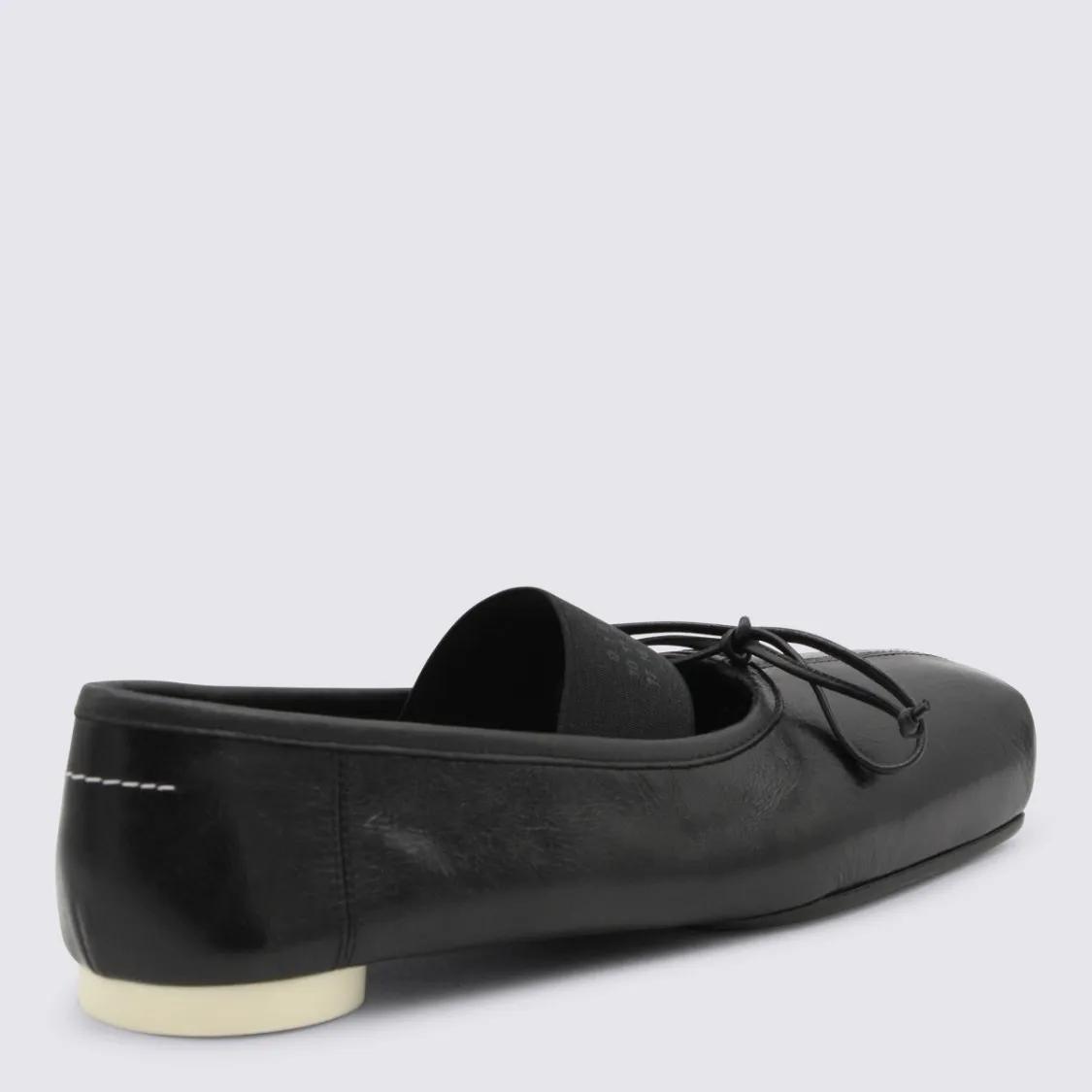 Thumbnail - Black Leather Flats - Gr. 37 (EU) - in Schwarz