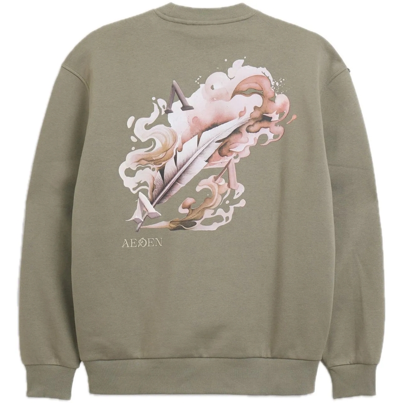 AEDEN  Maelo Sweatshirt Vetiver braun