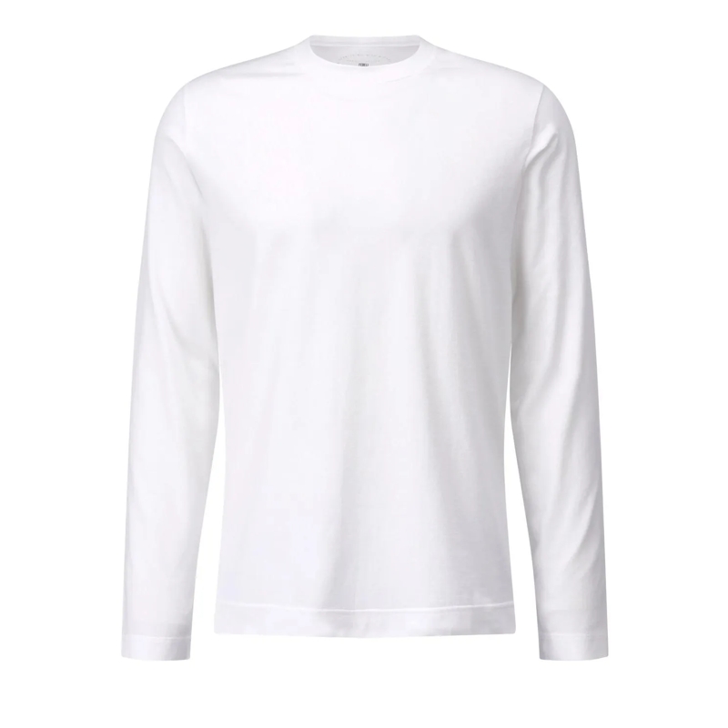Fedeli Langärmeliges Oberteil Langarmshirt aus Baumwolle Weiß