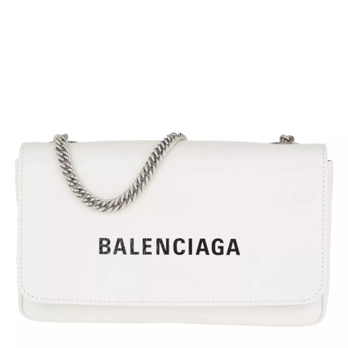 Balenciaga Everyday Chain Wallet White Crossbody Bag