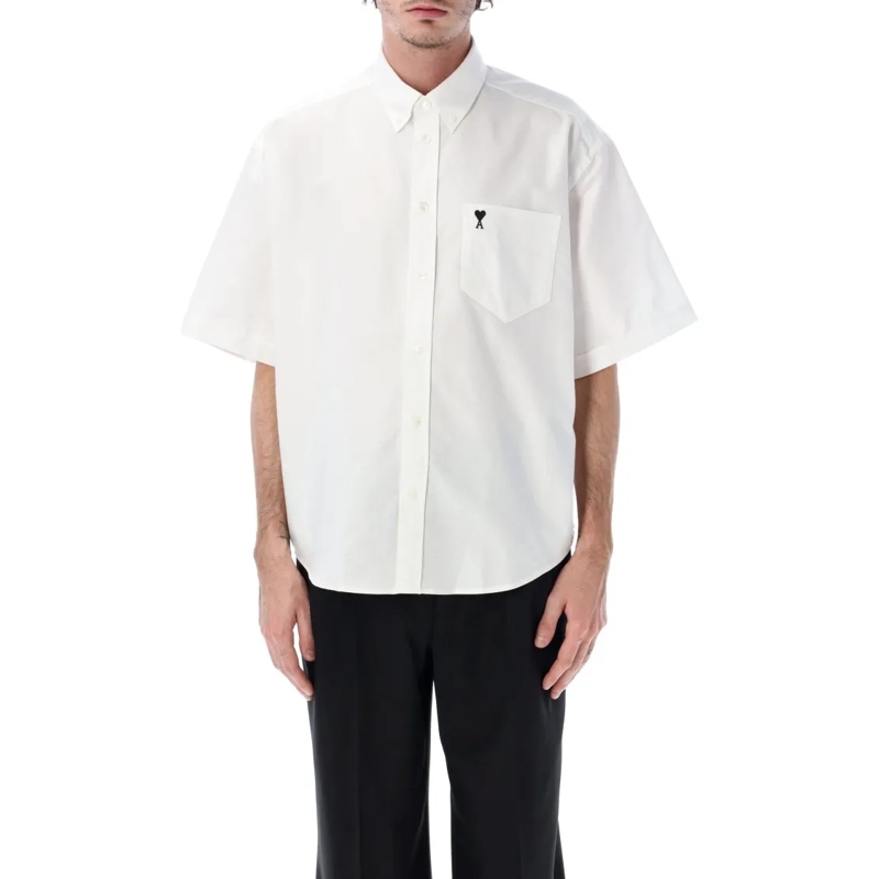 AMI Paris Hemd Adc Bowling Shirt White