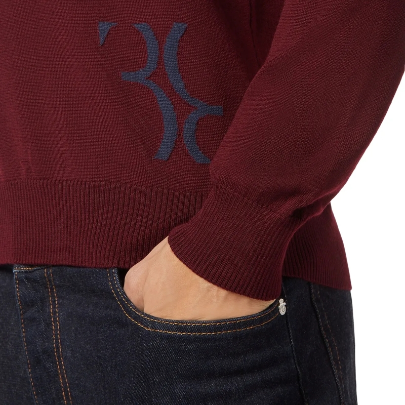 BILLIONAIRE  Rundhalspullover bordeaux(Image 4)