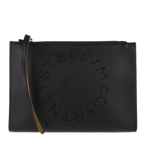 Stella McCartney Clutch Bag With Pierced Logo Black Clutch