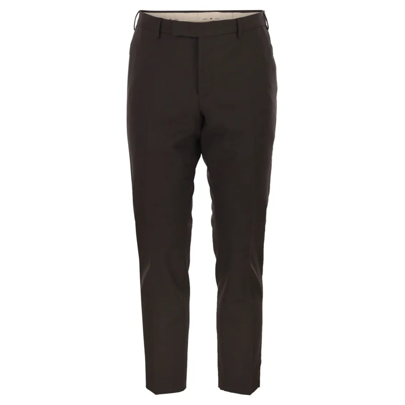 Pt Torino Pantalon de costume Dieci - Stretch Virgin Wool Trousers Brown
