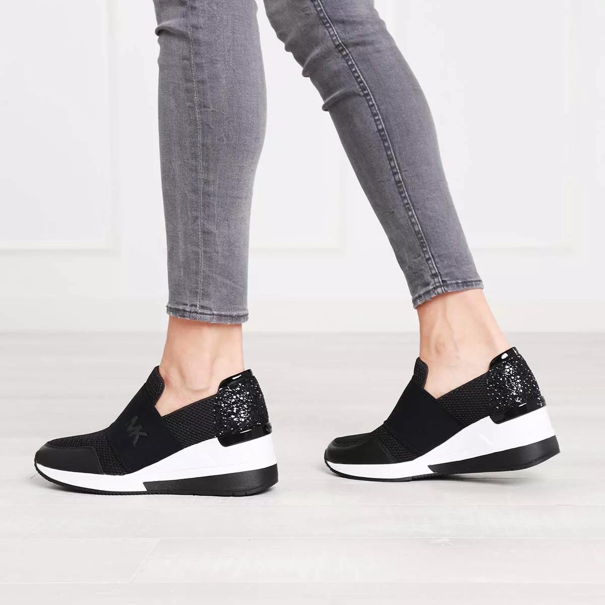 Michael kors felix scuba deals and embossed leather sneaker