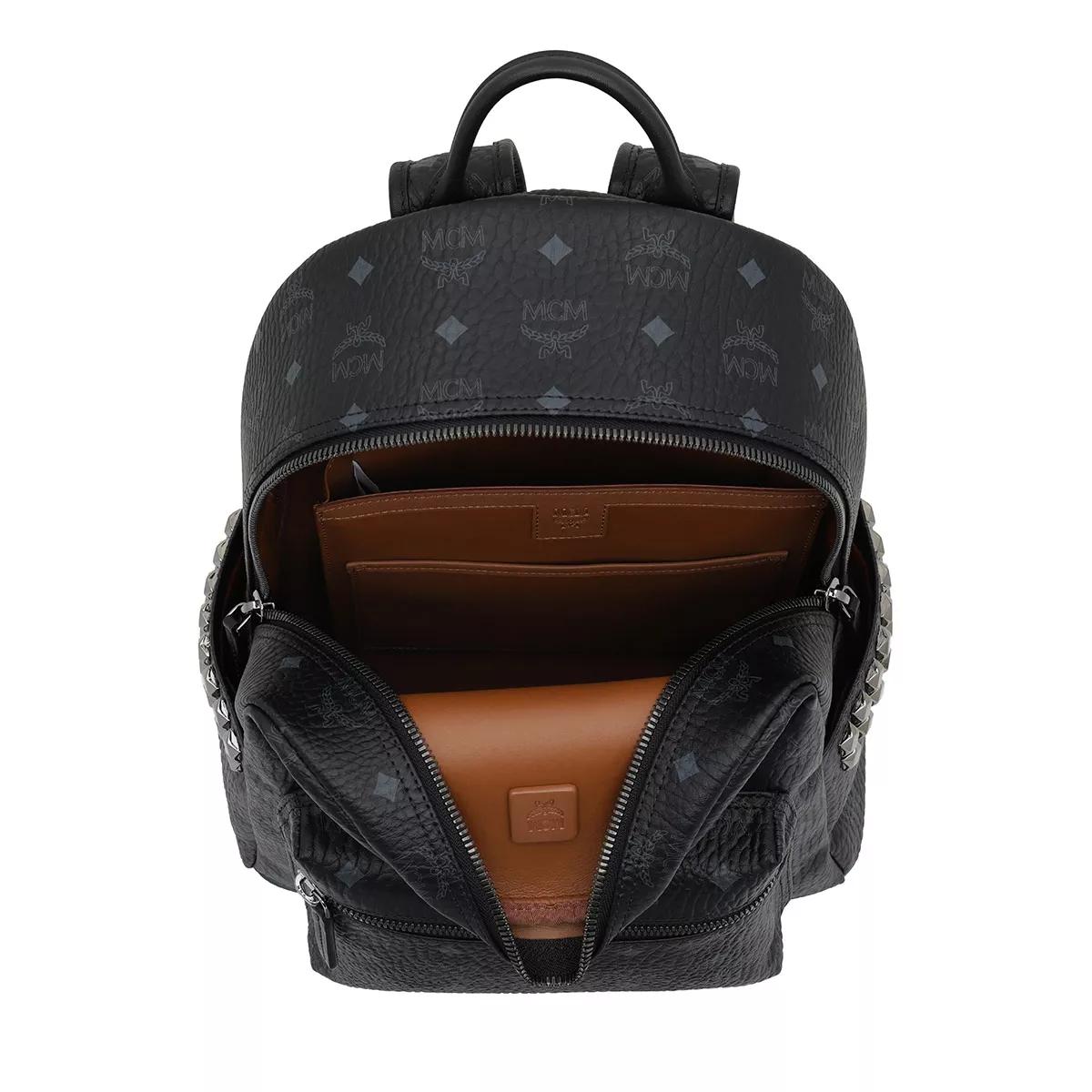 Mcm black outlet medium backpack