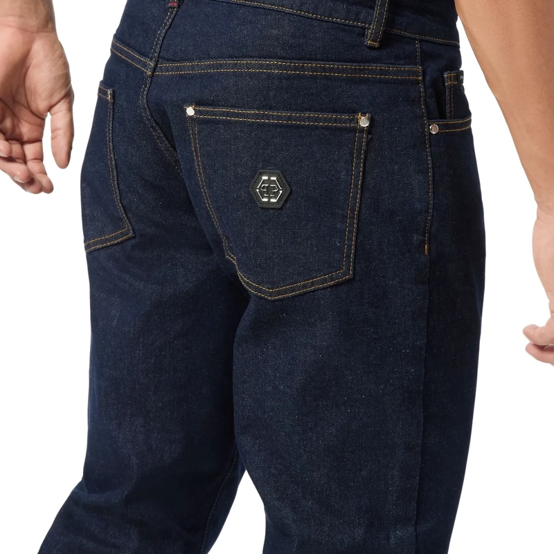 Philipp Plein Jeans mit geradem Bein Supergerader Schnitt dunkel-blau(Image 5)