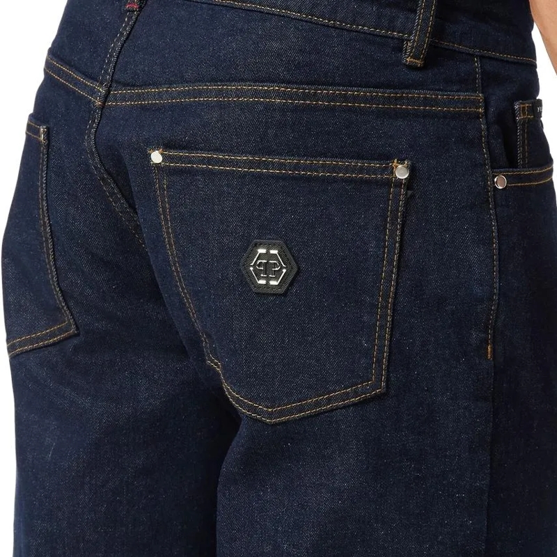 Philipp Plein Jeans mit geradem Bein Supergerader Schnitt dunkel-blau(Image 3)