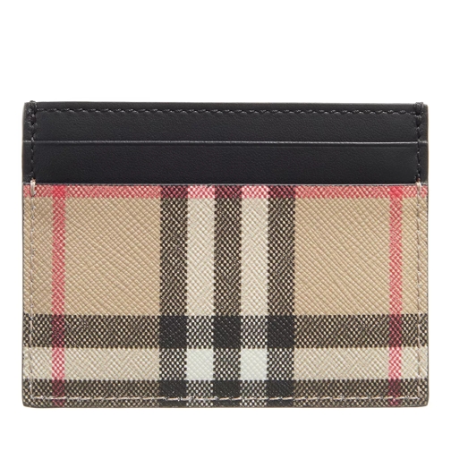 Burberry Checked Card Holder Black/Beige Kaartenhouder