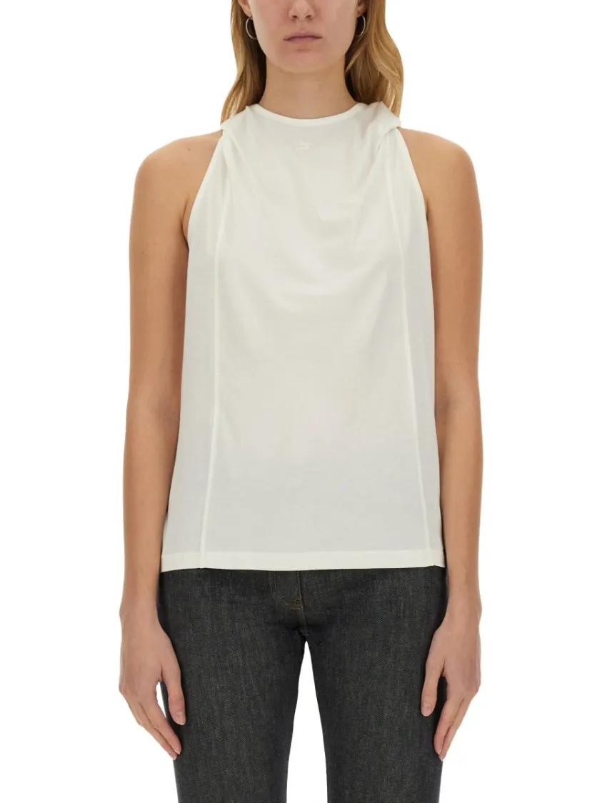 Thumbnail - Courrèges - Relaxed Fit White Top - Größe M - weiß