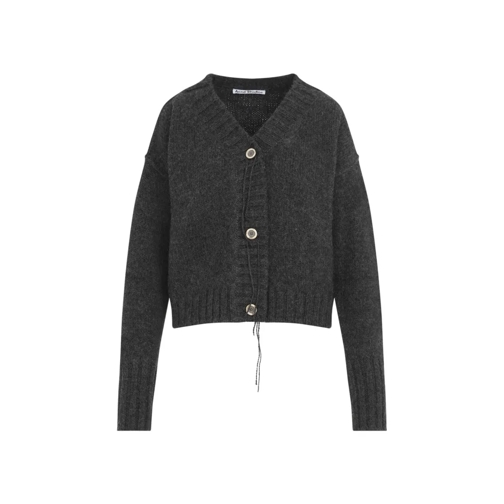 Acne Studios Anthracite Grey Wool Cardigan Grey Strickjacke