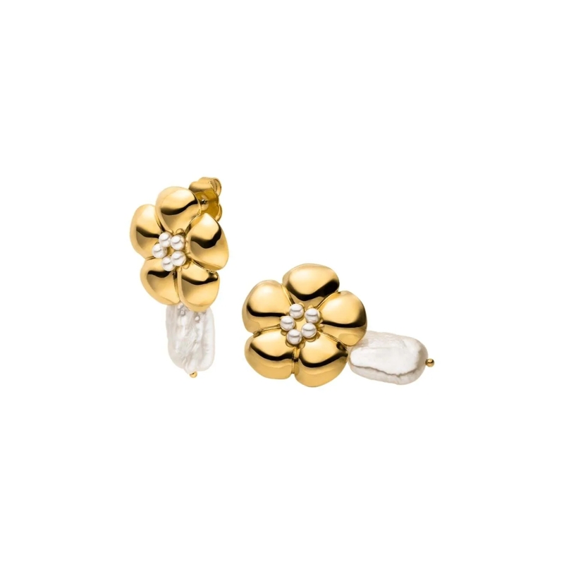 Purelei Ohrstecker Ohrringe Floral Pearly gold