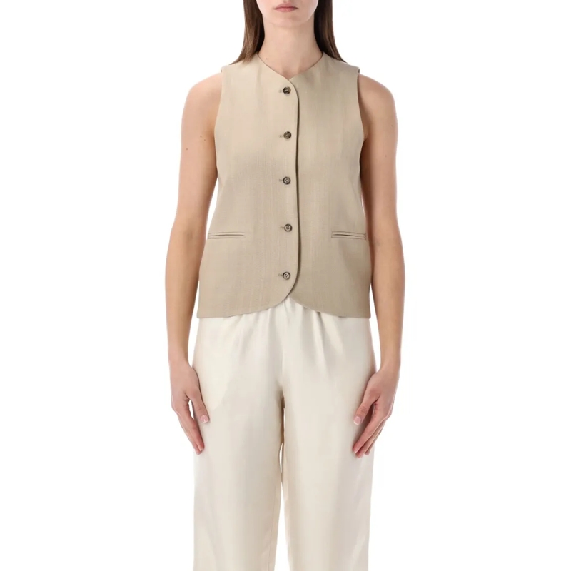 Loulou Studio Blazer Paco Tailored Vest With Softly Structured Fit And  Neutrals