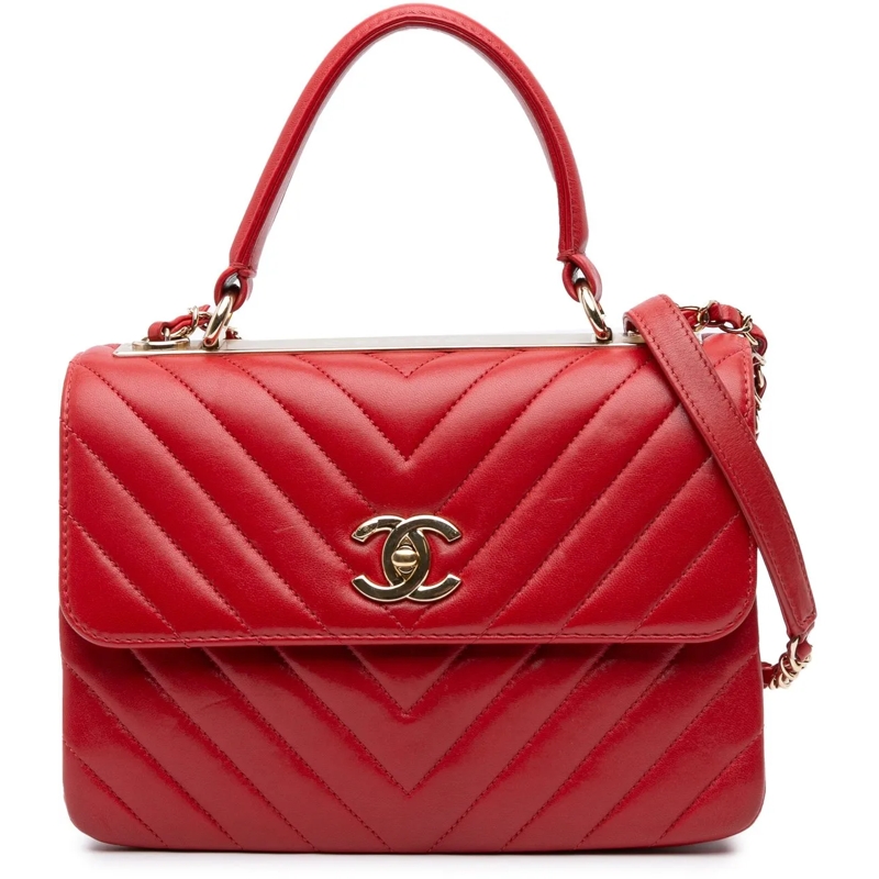 Chanel Sac à bandoulière Small Chevron Lambskin Trendy CC Flap rot
