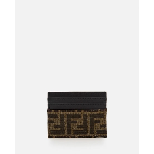 Fendi Porte-monnaie Three-Compartment Jacquard Card Holder With Stama  Brown (Image 2)