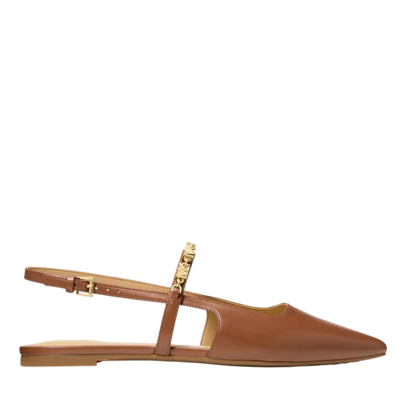 MICHAEL Michael Kors Flache Schuhe Dina Flex Sling Flat Braun