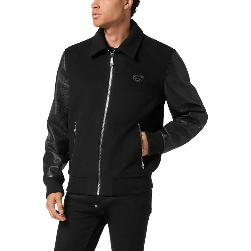 Philipp Plein Lederjacke Jacke schwarz(Image 3)