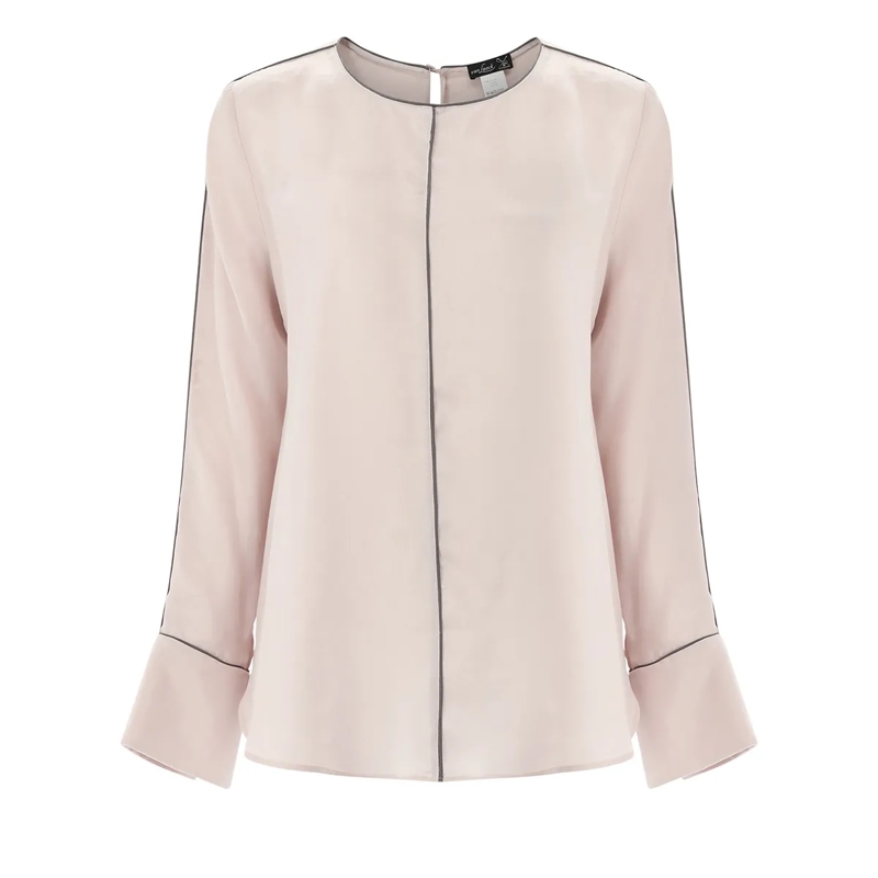 VAN LAACK Bluse Bluse Modern Fit Uni rot