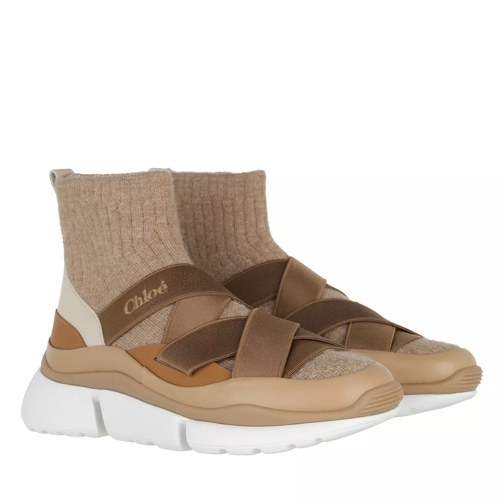 Chloé Sonnie Sock Sneakers Soft Tan Slip-On Sneaker